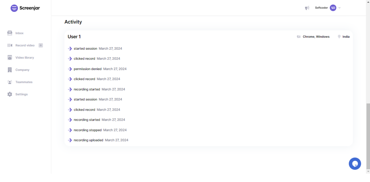 Screen recording tech